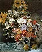 Auguste renoir, Fleurs dans un pot en faience